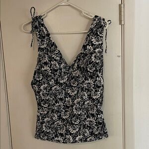 Kona Sol Tankini Top Floral Print Large
